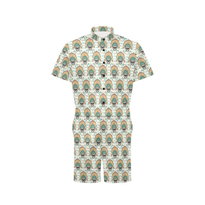 Boho Pattern Print Design 04 Men's Romper