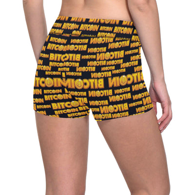 Bitcoin Pattern Print Design DO03 Yoga Shorts