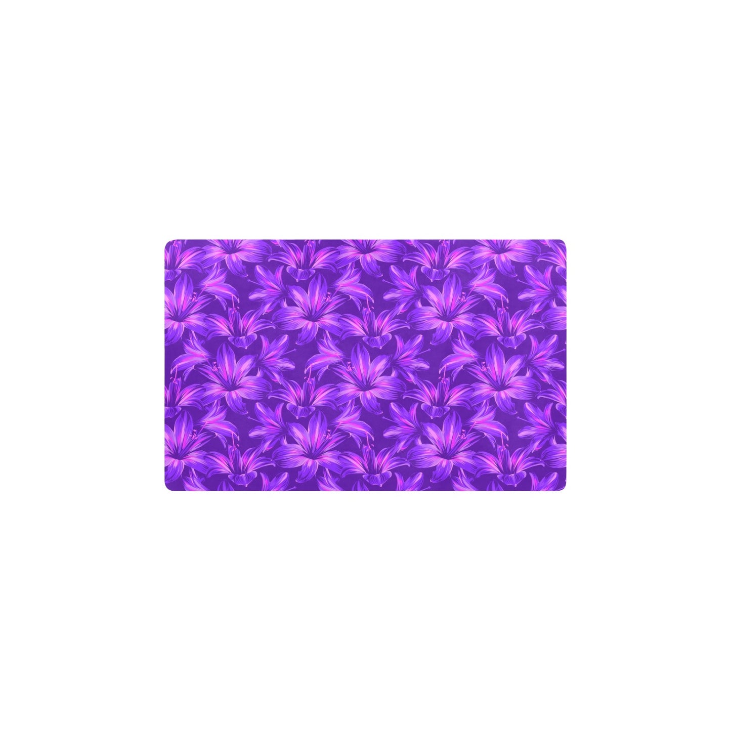 Amaryllis Pattern Print Design AL03 Kitchen Mat