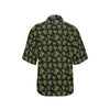 Green Tribal Turtle Polynesian Themed Women's Hawaiian Shirt