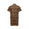 Eye of Horus in Flame Print Men's Romper