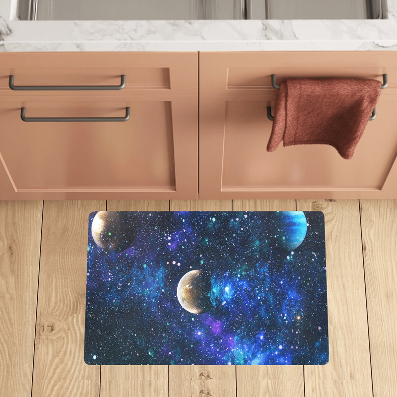 Galaxy Stardust Planet Space Print Kitchen Mat