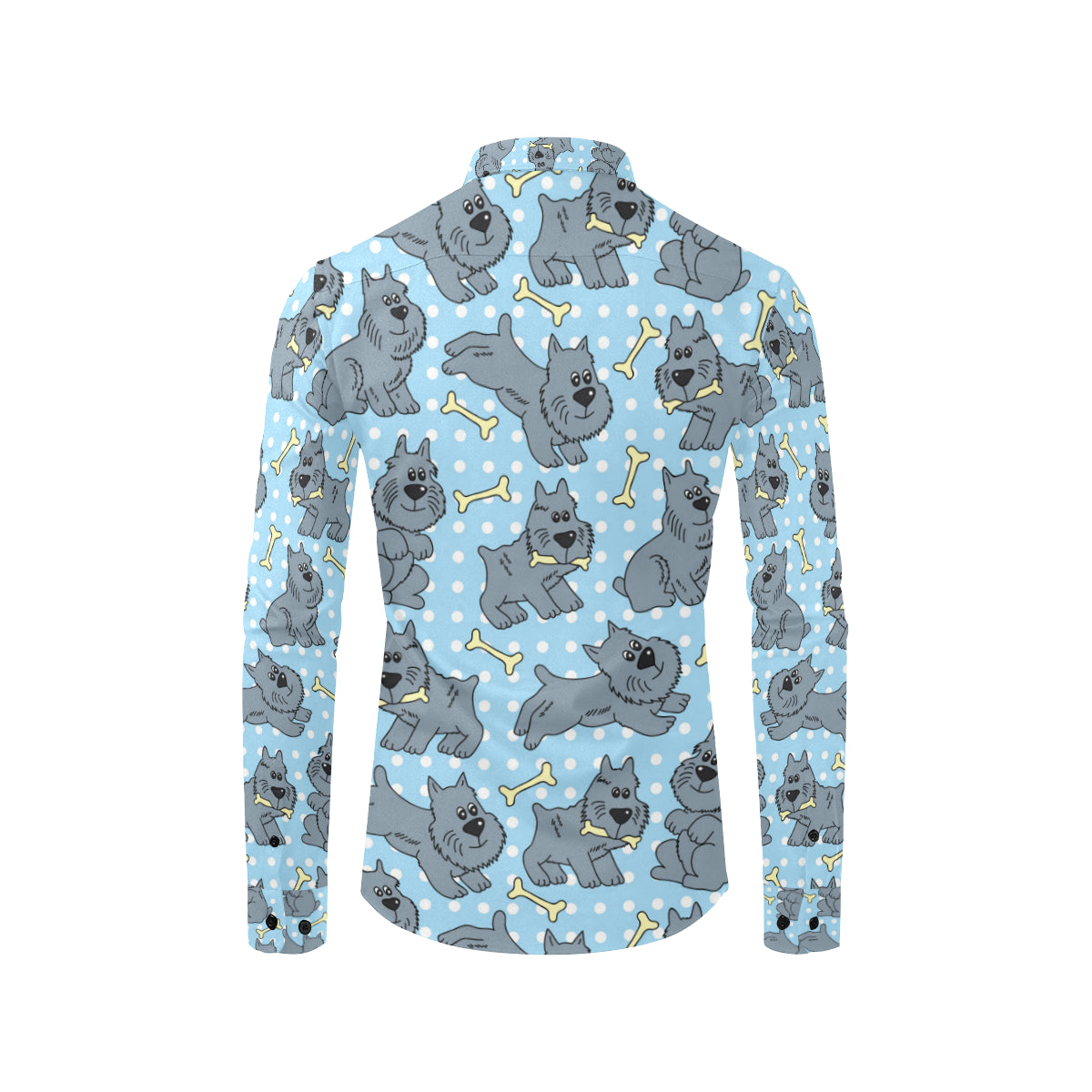 Schnauzers Pattern Print Design A02 Men's Long Sleeve Shirt