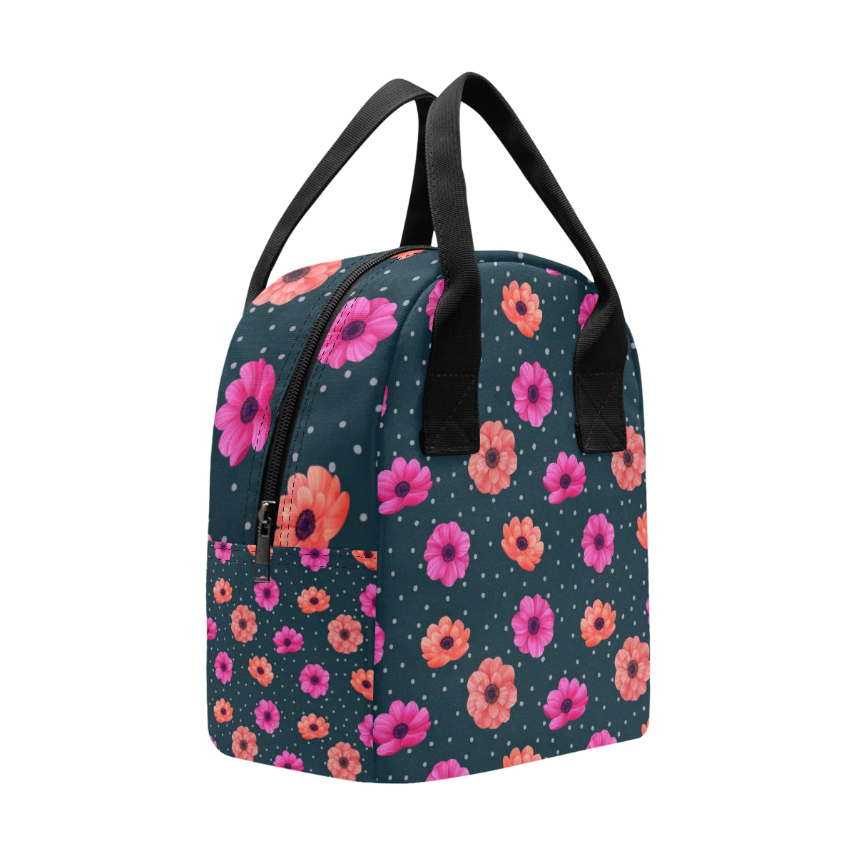 Anemone Pattern Print Design AM08 Insulated Lunch Bag