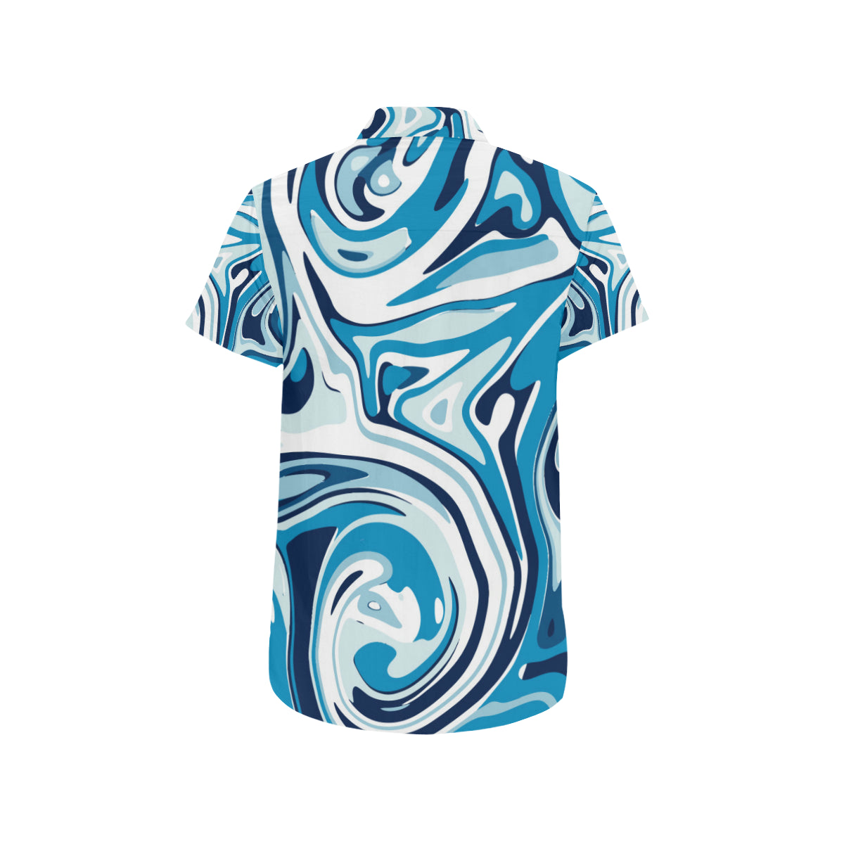 Liquid Pattern Print Design 05 Men's Short Sleeve Button Up Shirt
