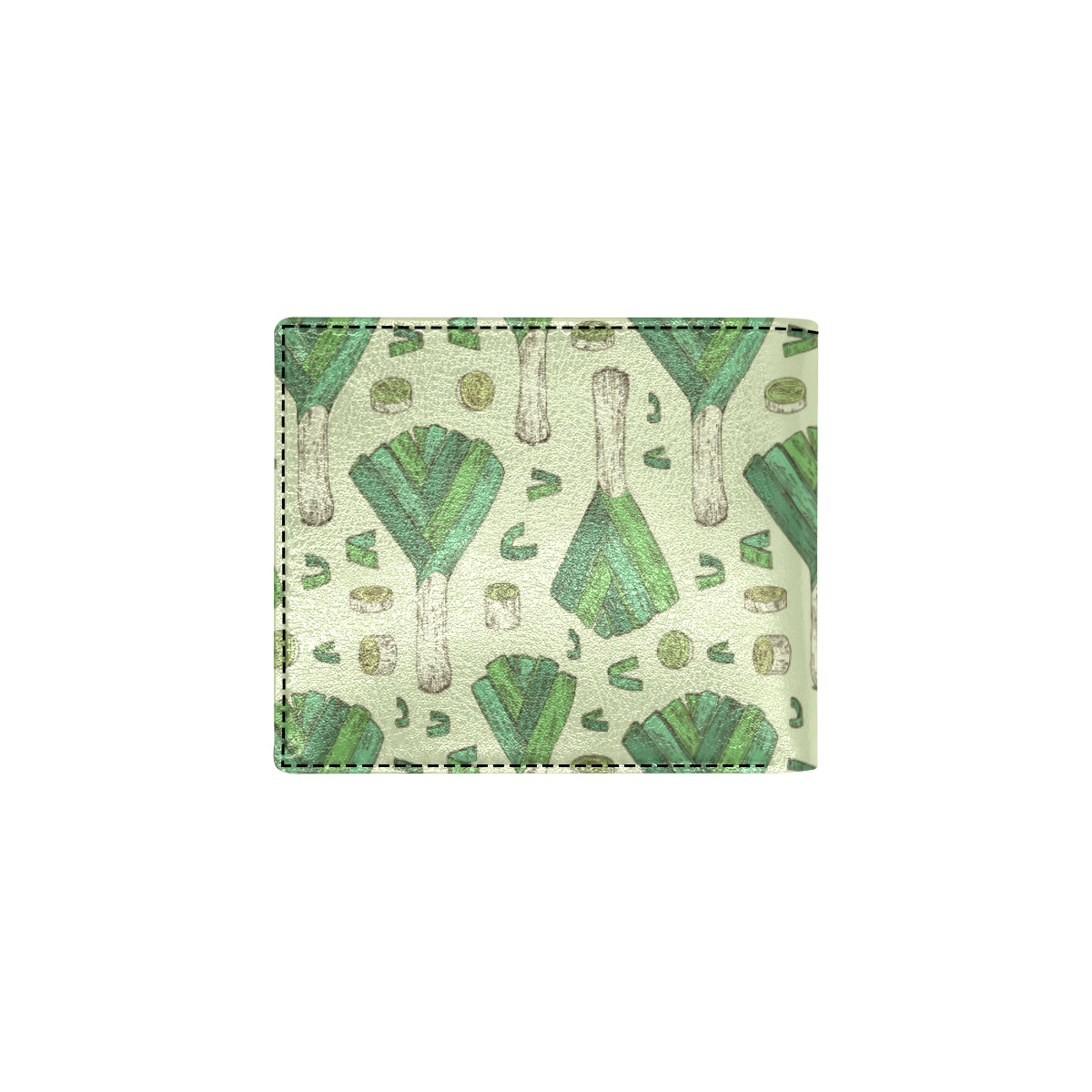 Leek Pattern Print Design 04 Men's ID Card Wallet