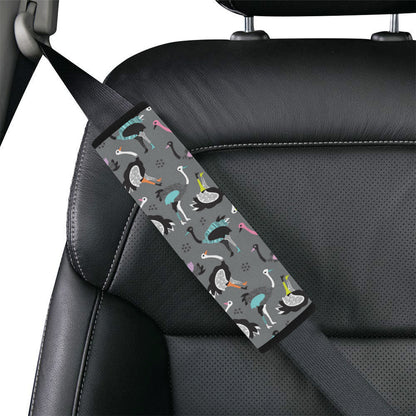 Ostrich Pattern Print Design 01 Car Seat Belt Cover