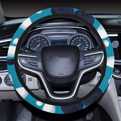 Bowling Pin Pattern Print Design 010 Steering Wheel Cover with Elastic Edge