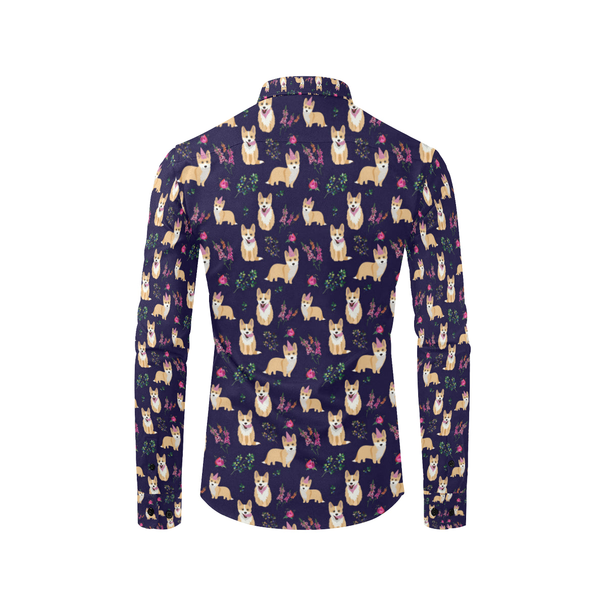Pembroke Welsh Corgis Pattern Print Design A06 Men's Long Sleeve Shirt