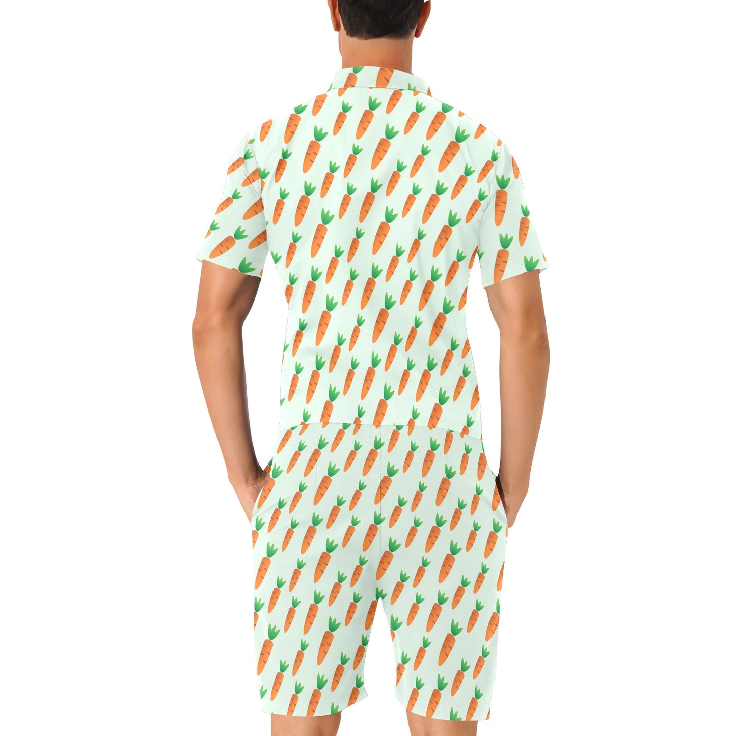 Carrot Pattern Print Design 05 Men's Romper
