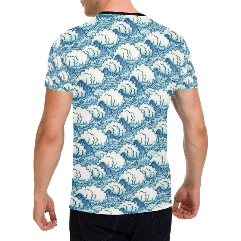 Wave Japan Style Print Design LKS304 Men's All Over Print T-shirt