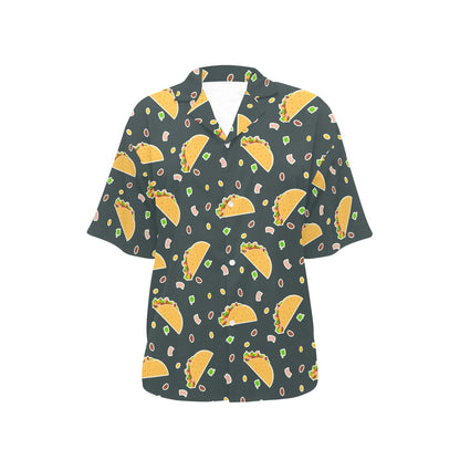 Taco Pattern Print Design TC02 Women's Hawaiian Shirt