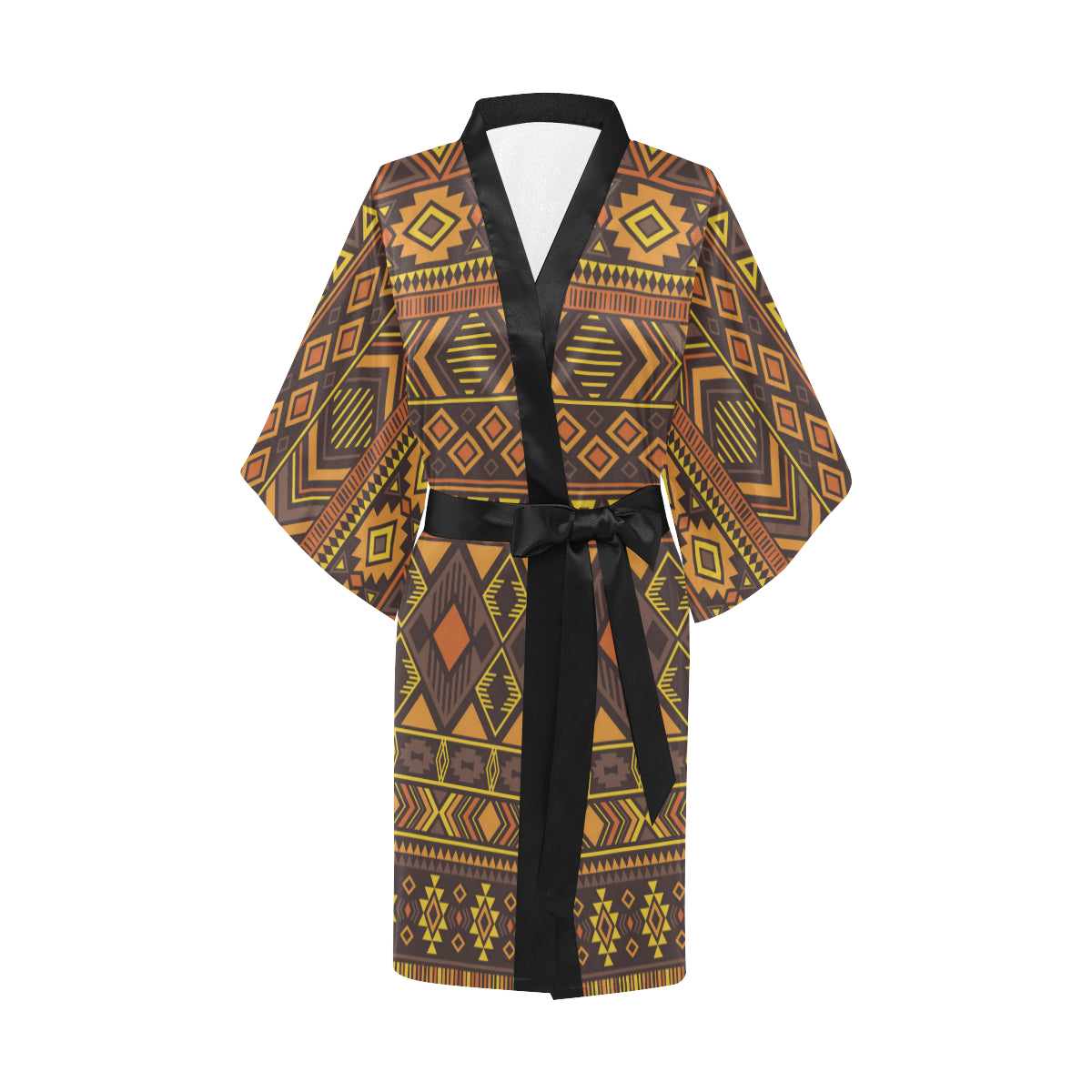 Navajo Pattern Print Design A06 Women's Short Kimono