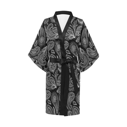 Paisley Pattern Print Design A04 Women's Short Kimono
