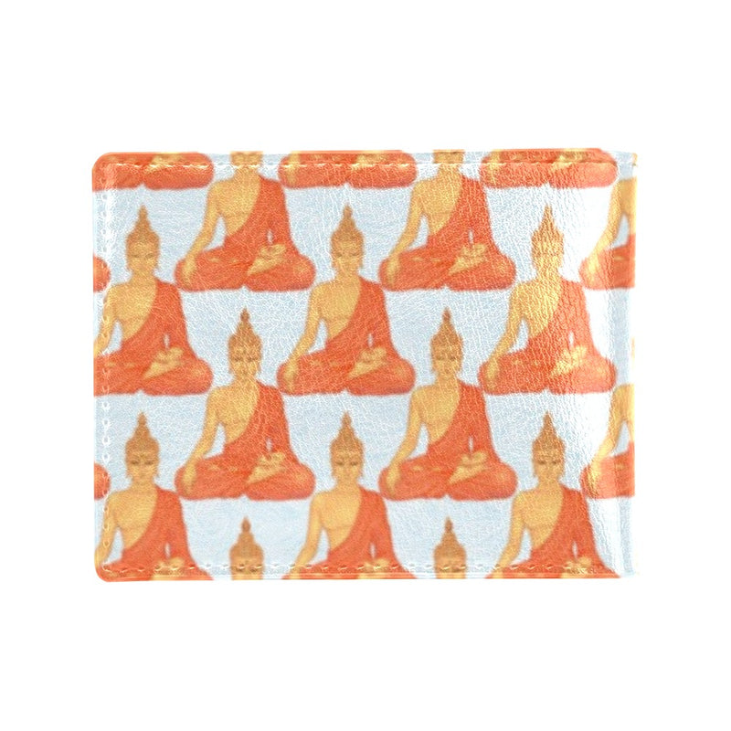 Buddha Pattern Print Men's ID Card Wallet
