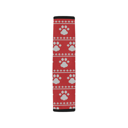Knit Paw Pattern Print Design 03 Car Seat Belt Cover