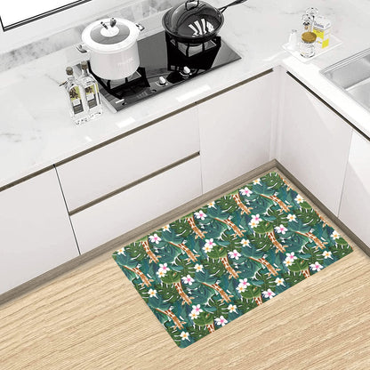 Giraffe Jungle Design Print Kitchen Mat