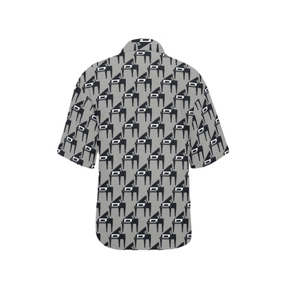 Piano Print Design LKS404 Women's Hawaiian Shirt
