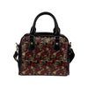 Microphone Skull Rose Pattern Print Design 02 Shoulder Handbag