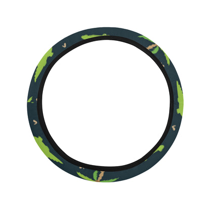 Alligator Pattern Print Design 02 Steering Wheel Cover with Elastic Edge