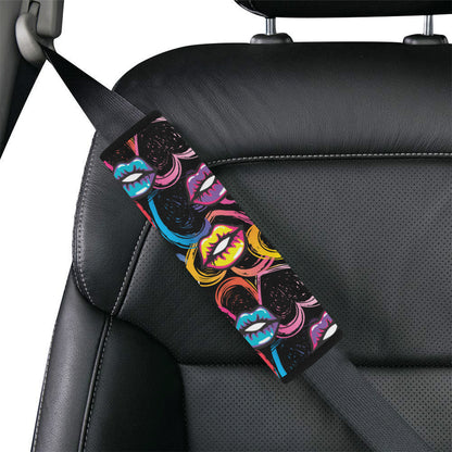 Pop Art Lip Pattern Print Design A03 Car Seat Belt Cover