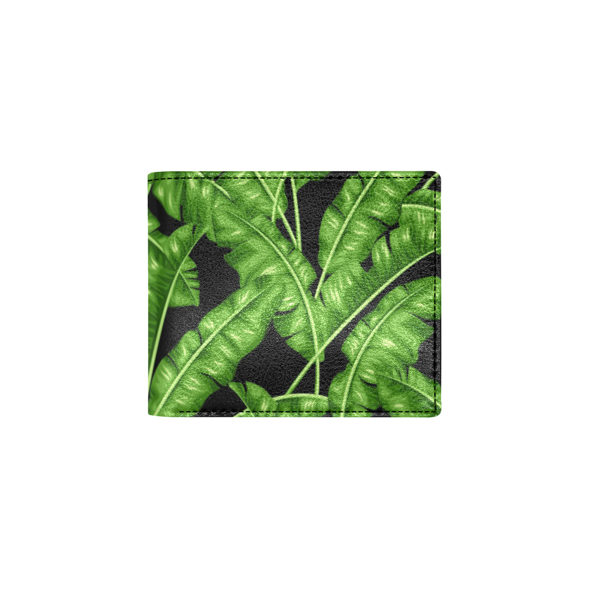 Banana Leaf Pattern Print Design BL01 Men's ID Card Wallet