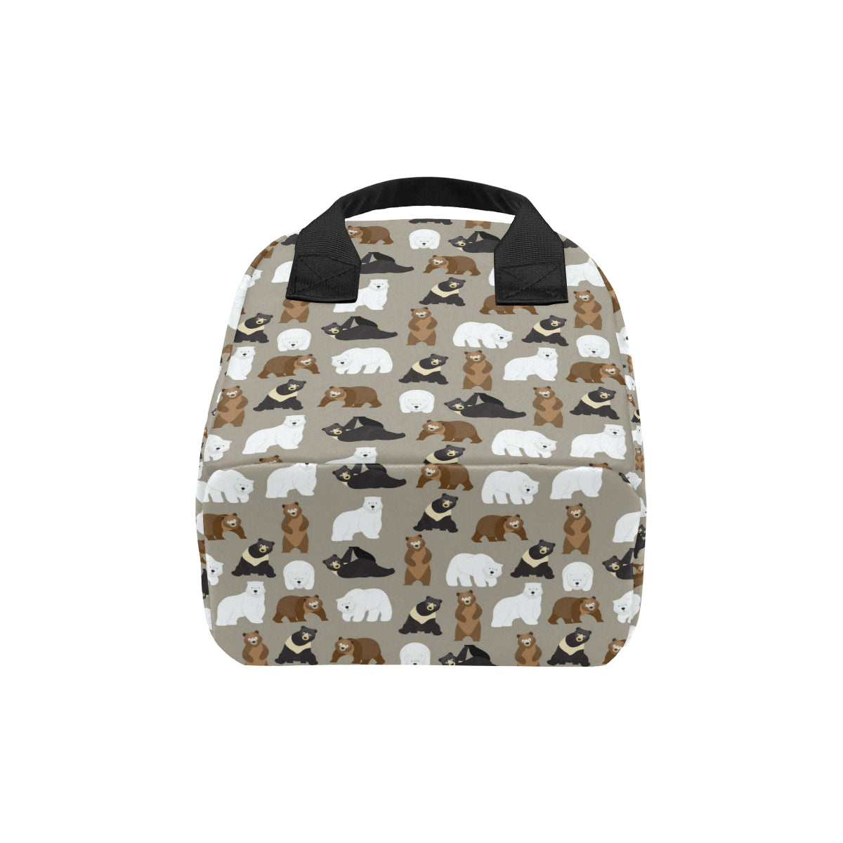Bear Pattern Print Design BE03 Insulated Lunch Bag