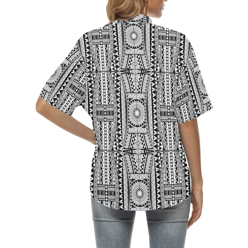 Polynesian Tattoo Design Women's Hawaiian Shirt