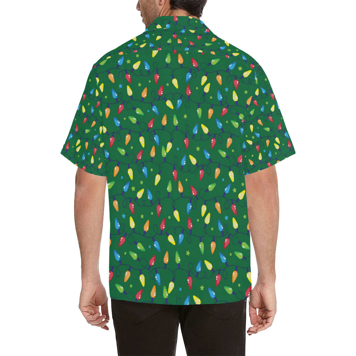 Christmas Light Pattern Print Design 02 Men's Hawaiian Shirt