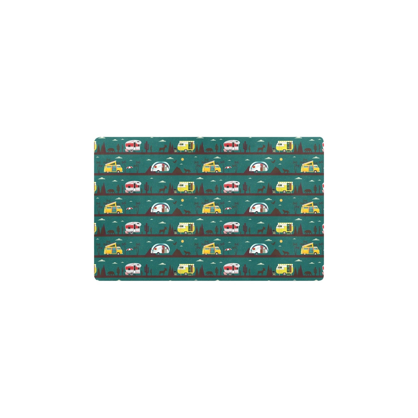 Camper Pattern Print Design 05 Kitchen Mat