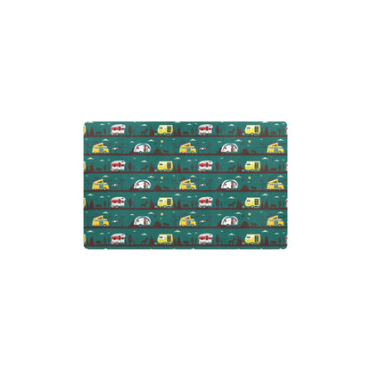 Camper Pattern Print Design 05 Kitchen Mat