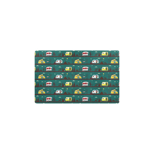 Camper Pattern Print Design 05 Kitchen Mat