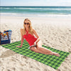 St Patricks Day Houndstooth Pattern Print LKS301 Beach Towel 32" x 71"