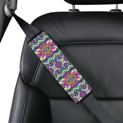 Aztec Pink Geometric Print Pattern Car Seat Belt Cover