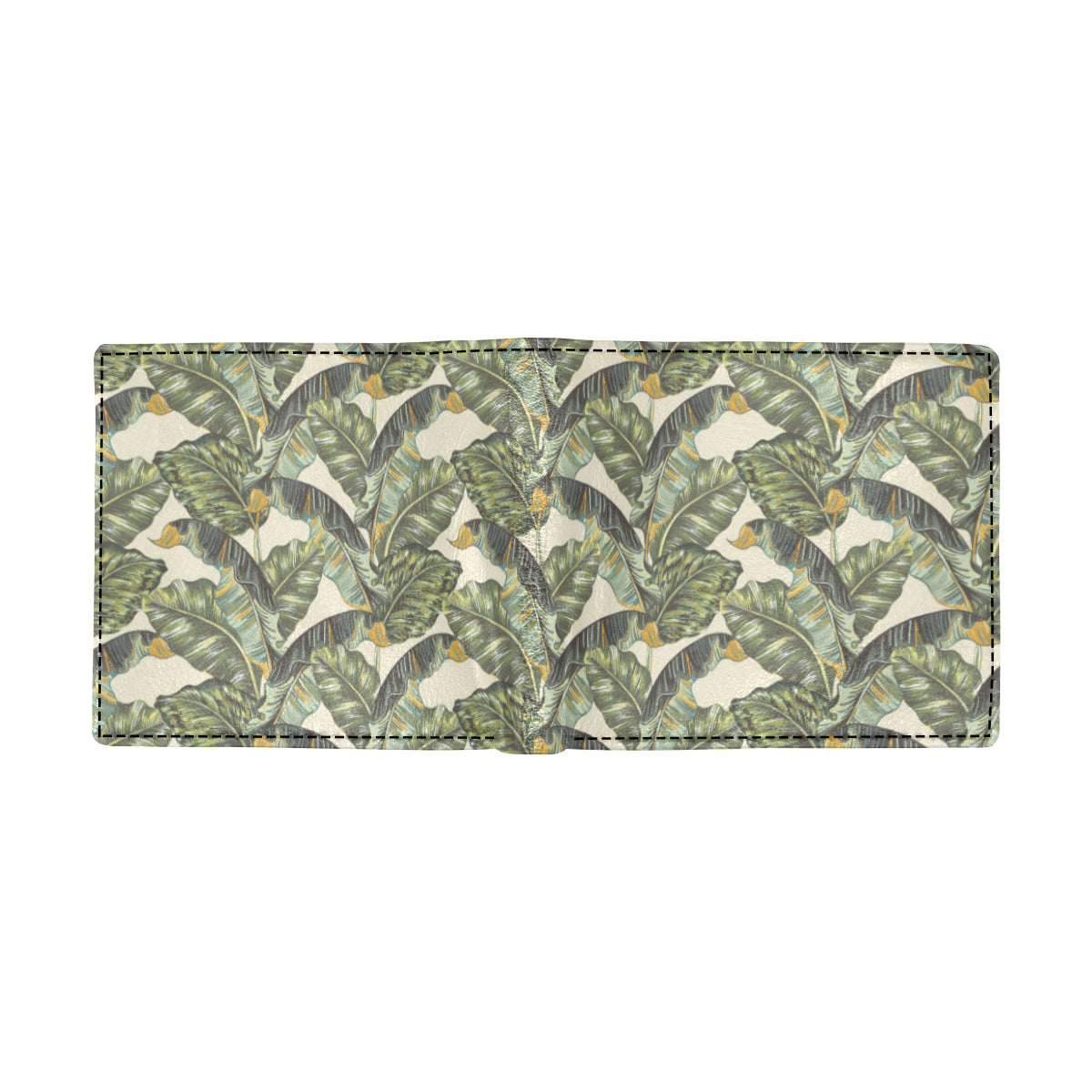 Banana Leaf Pattern Print Design 04 Men's ID Card Wallet