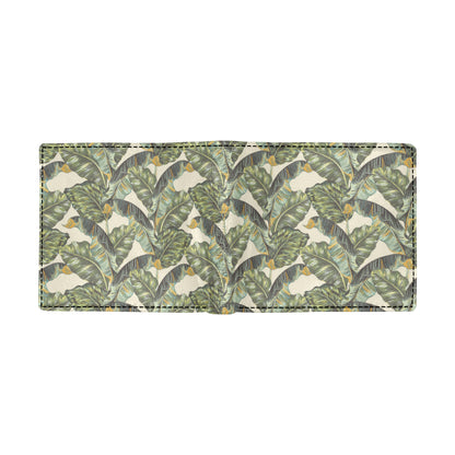 Banana Leaf Pattern Print Design 04 Men's ID Card Wallet