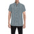 Damask Elegant Teal Print Pattern Men's Short Sleeve Button Up Shirt
