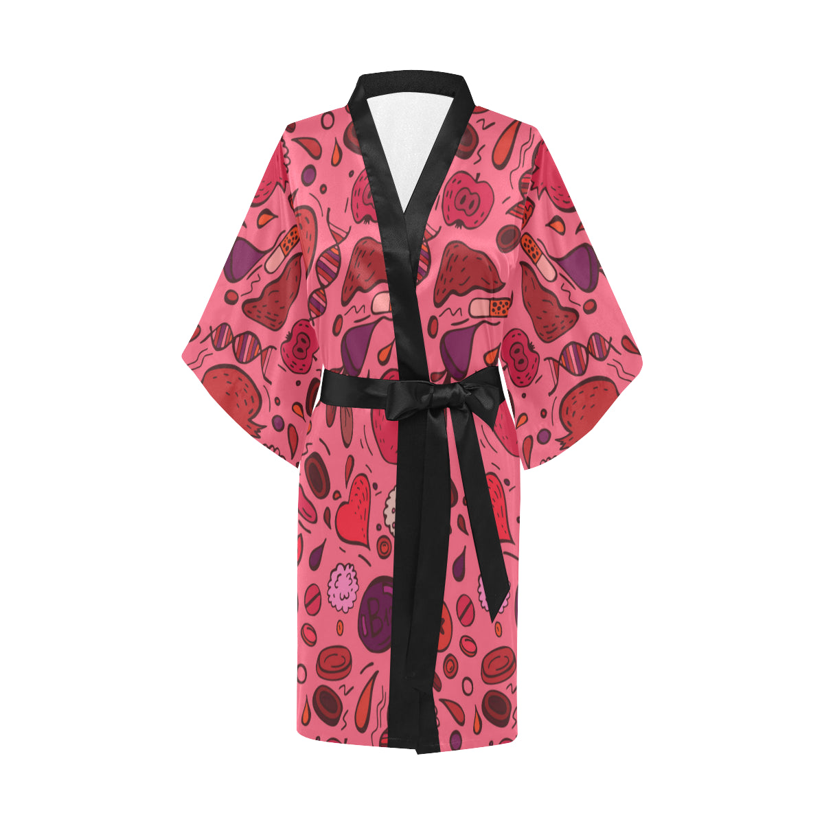 Phlebotomist Pattern Print Design A01 Women's Short Kimono