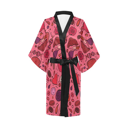 Phlebotomist Pattern Print Design A01 Women's Short Kimono