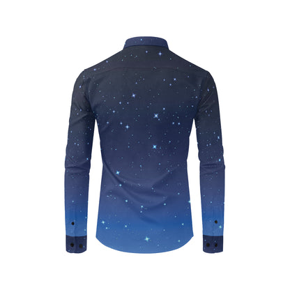 Night sky Pattern Print Design A01 Men's Long Sleeve Shirt