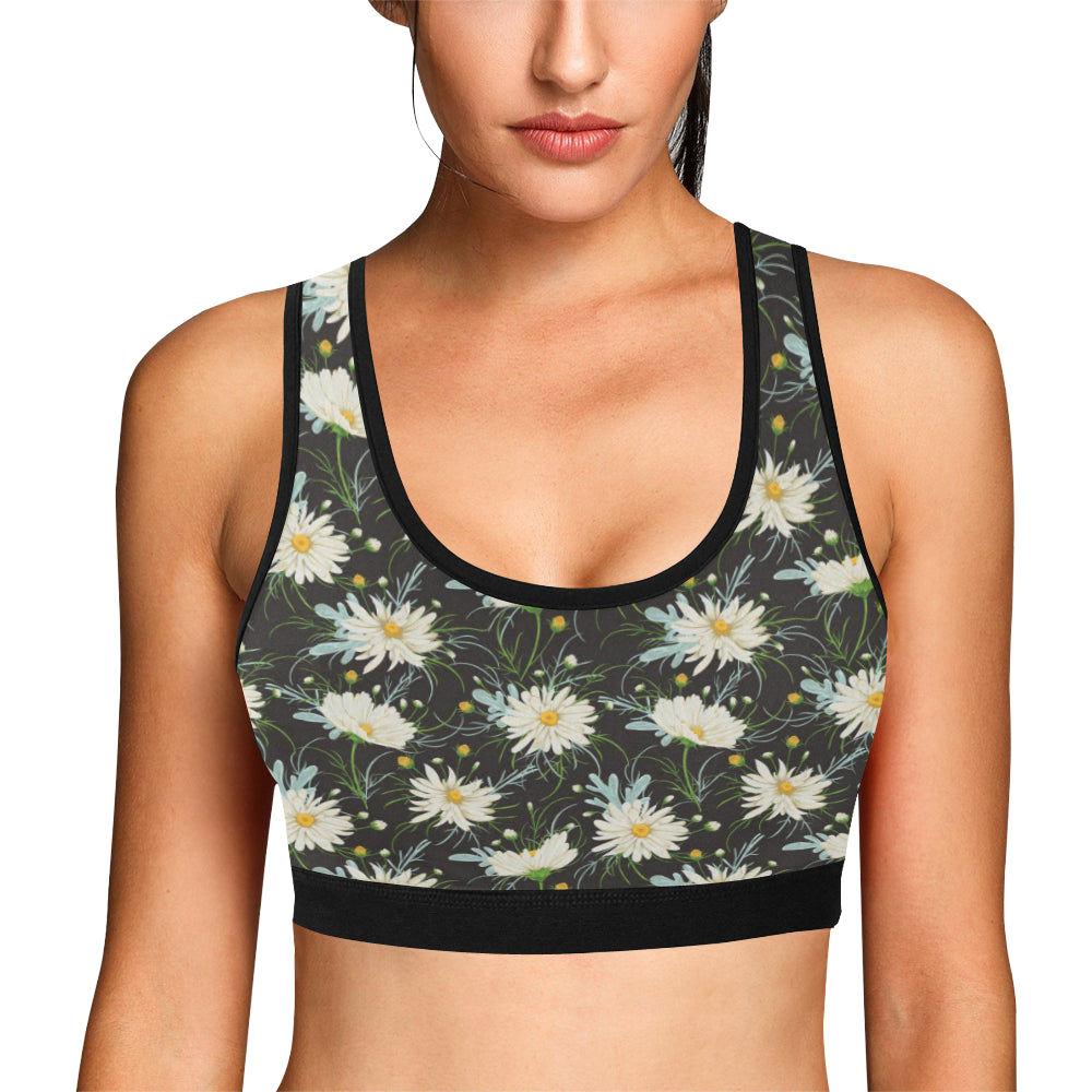 Daisy Pattern Print Design DS08 Sports Bra