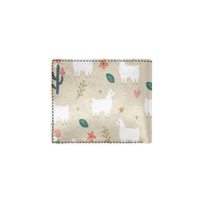 Llama Cactus Pattern Print Design 09 Men's ID Card Wallet