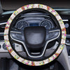 Buddha Pattern Print Design 06 Steering Wheel Cover with Elastic Edge