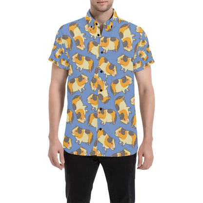 Guinea Pig Pattern Print Design 01 Men's Short Sleeve Button Up Shirt