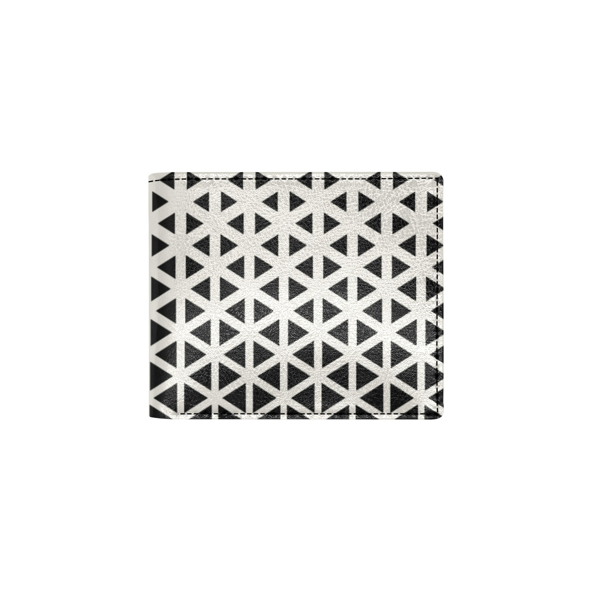 Geometric Black White Pattern Print Design 03 Men's ID Card Wallet