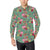 Hummingbird with Rose Themed Print Men's Long Sleeve Shirt