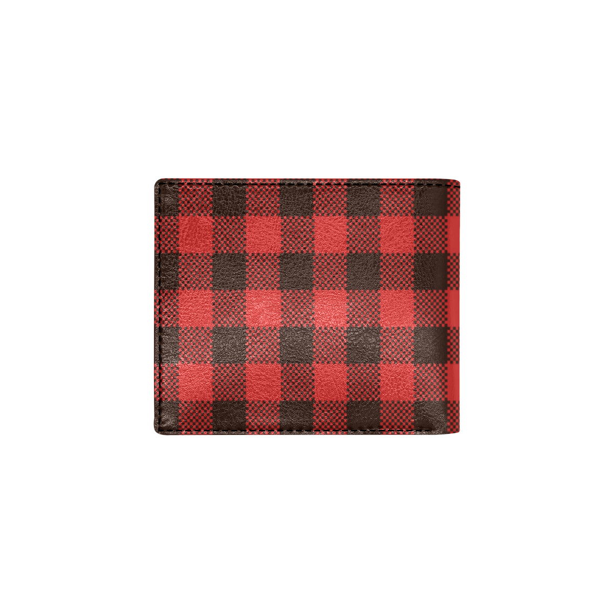 Buffalo check Red Pattern Print Design 05 Men's ID Card Wallet