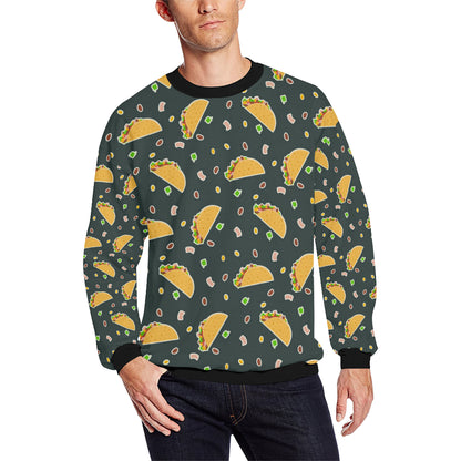 Taco Pattern Print Design TC02 Men Long Sleeve Sweatshirt
