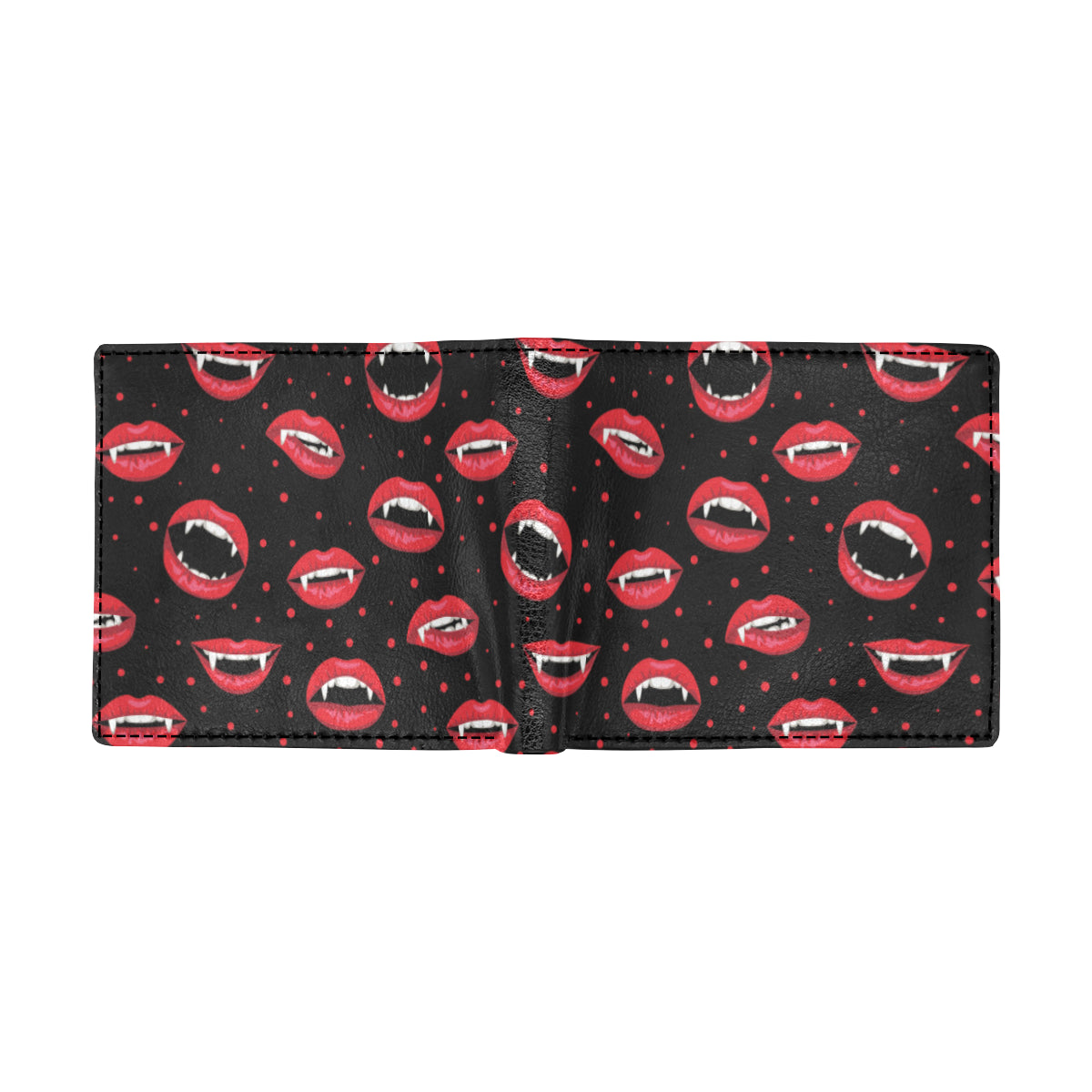 Halloween Pattern Print Design 01 Men's ID Card Wallet