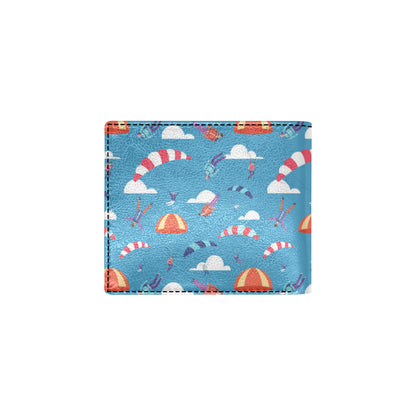 Skydiving Pattern Print Design 03 Men's ID Card Wallet